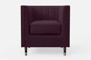 Tivoli Armchair Purple Linen Fabric