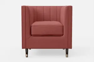 Tivoli Armchair Rose Pink Linen Fabric