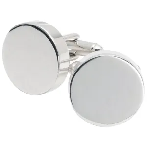 TNC Round Silver Cufflinks