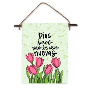 Todas las cosas nuevas tulipanes Mini Wall Hanging