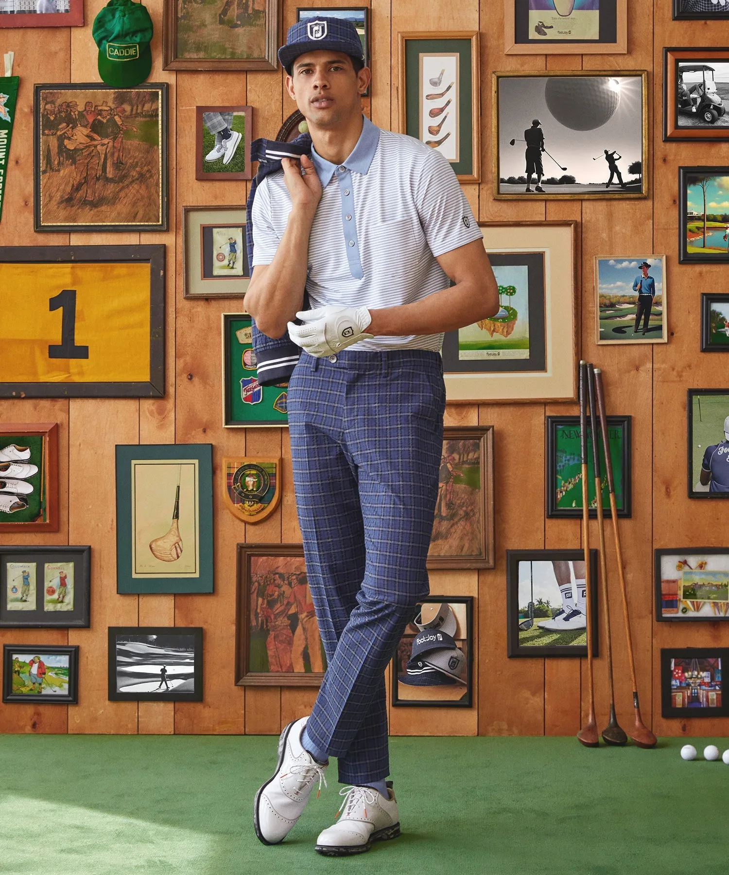 Todd Snyder x FootJoy Seersucker Drawstring Sutton Pant Navy Check