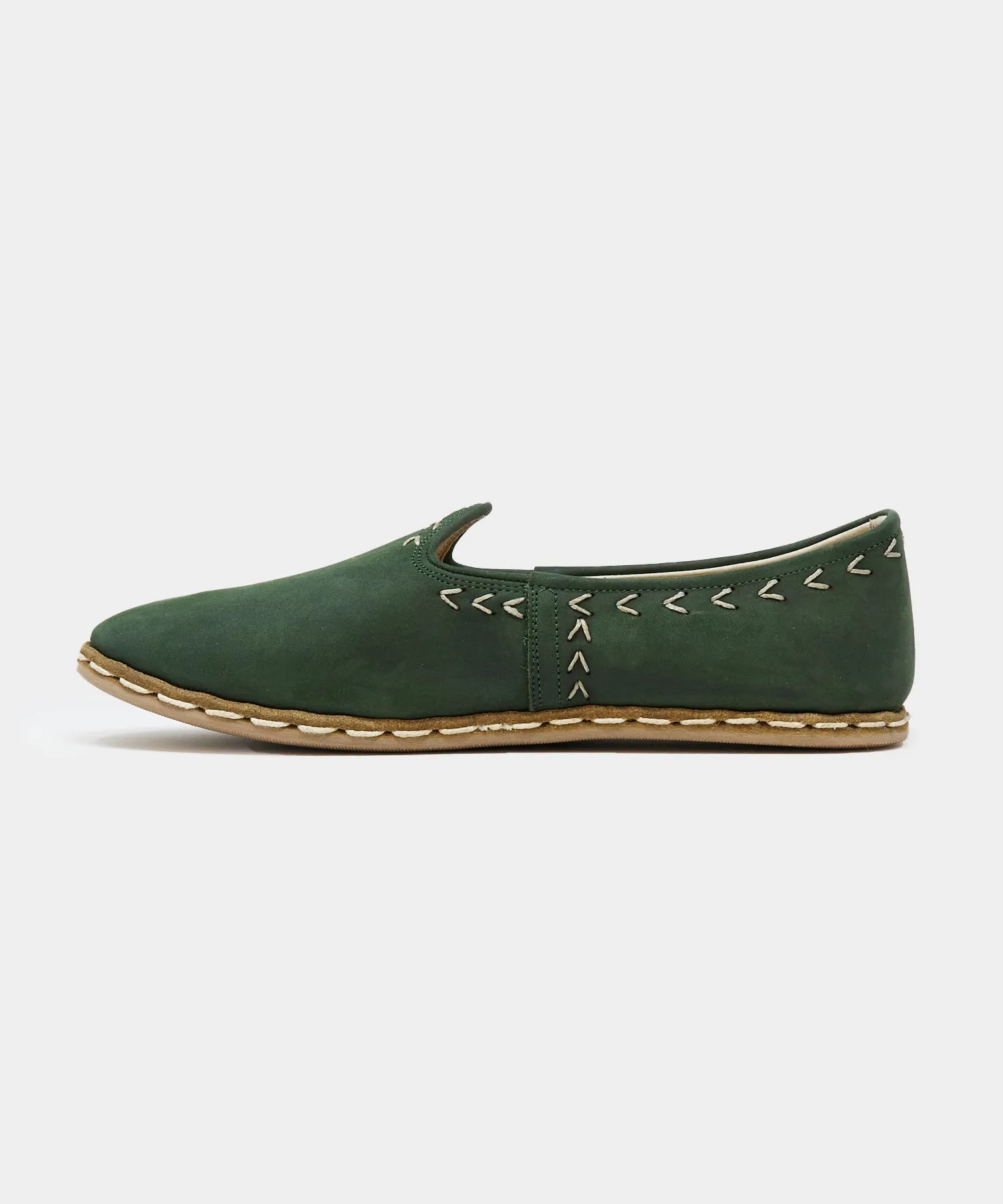 Todd Snyder X Sabah Leather Slip-On in Dark Green