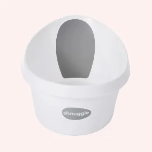 Toddler Bath with Plug - White/Dark Grey