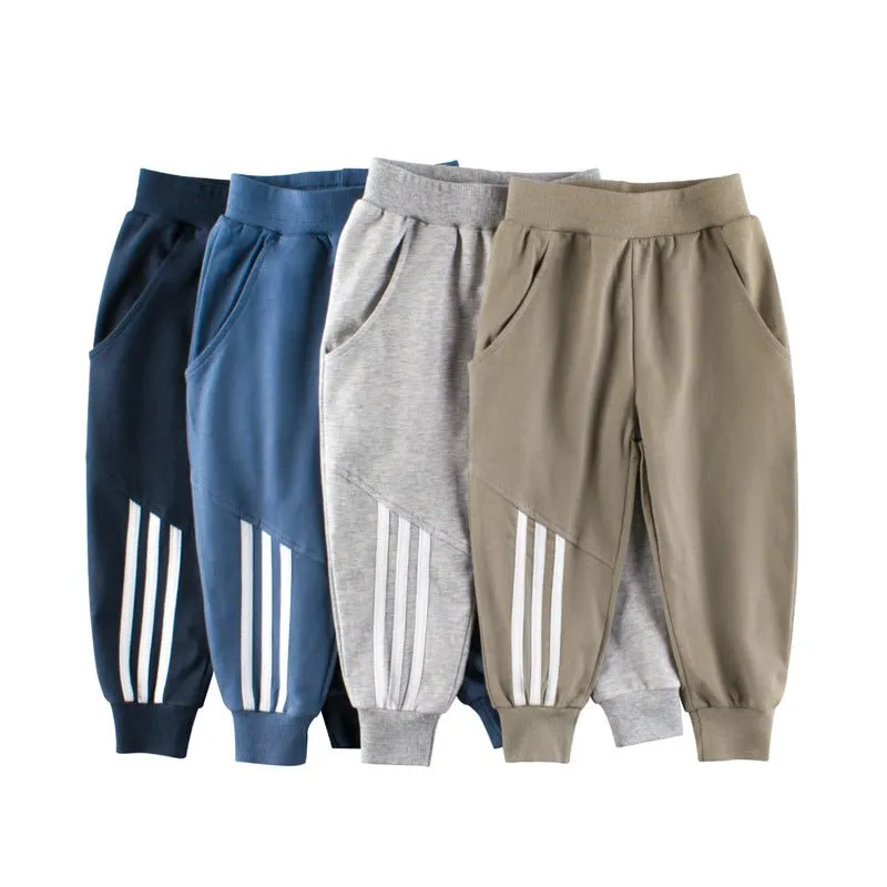 Toddler Boy Casual Striped Pants (4 Colors)