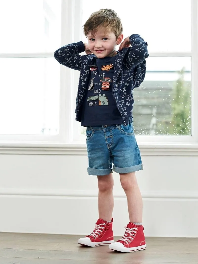 Toddler Boys Animal Print Fashion Tops