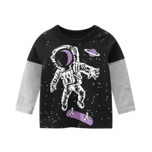 Toddler Boy's Astronaut Print T-shirt