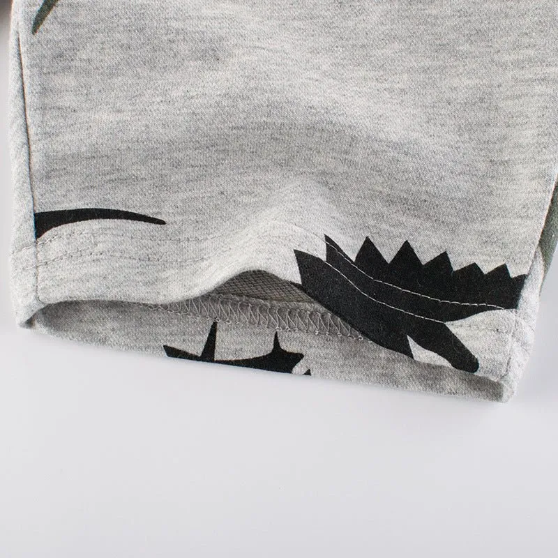 Toddler Boy's Dinosaur Print Cotton Shorts