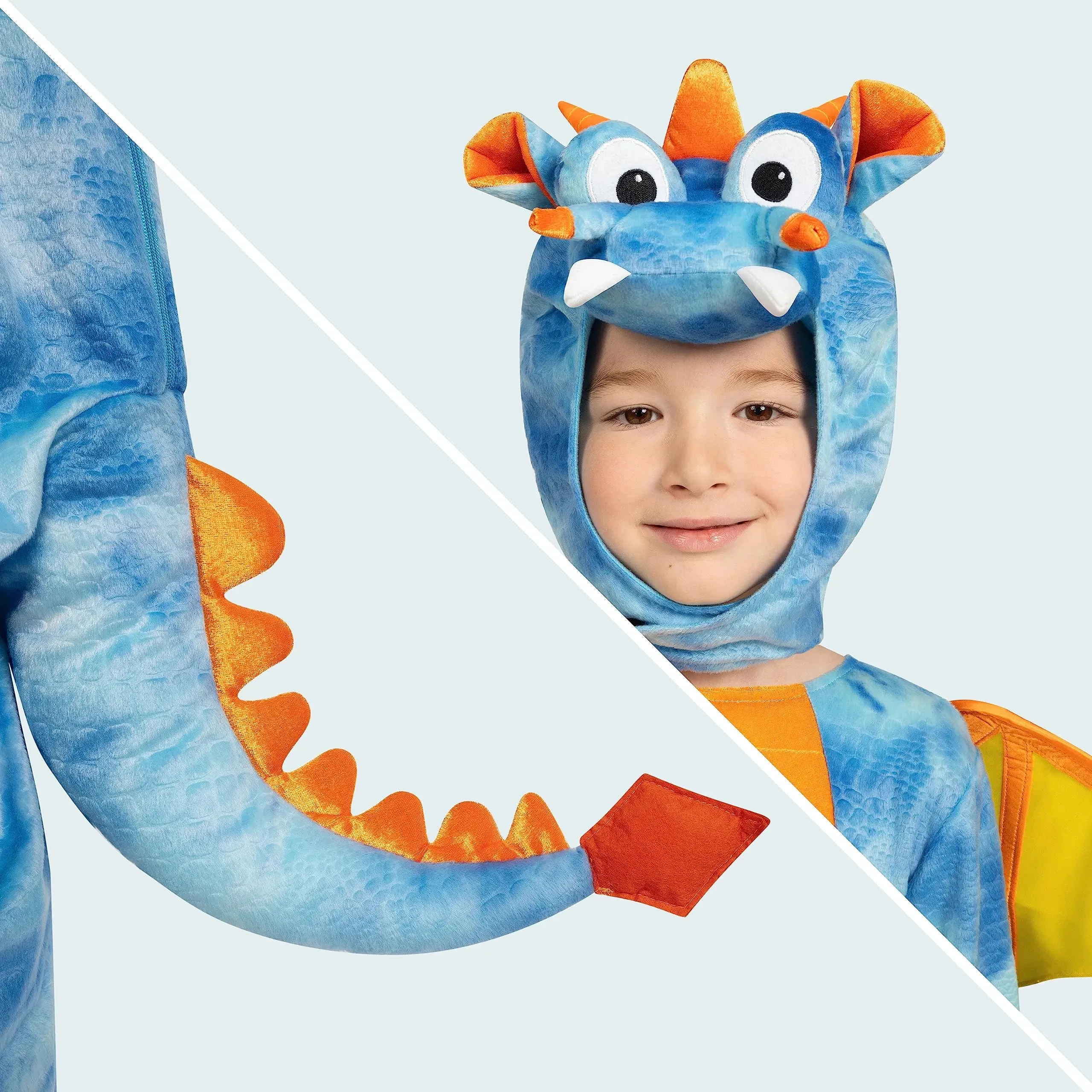 Toddler Dragon Costume with Tail Wings for Kids Role Play