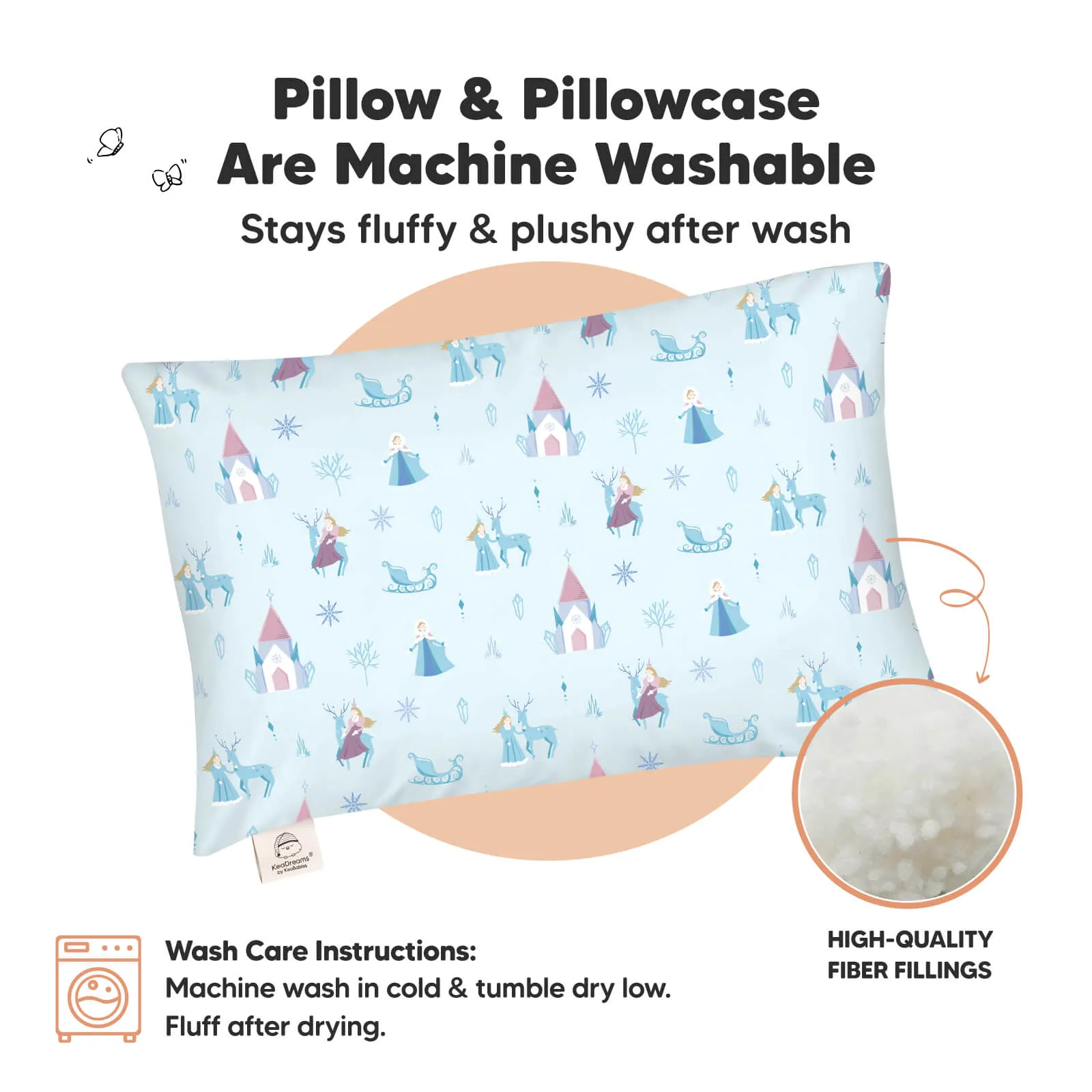 Toddler Pillow with Pillowcase (Enchanted Frost)