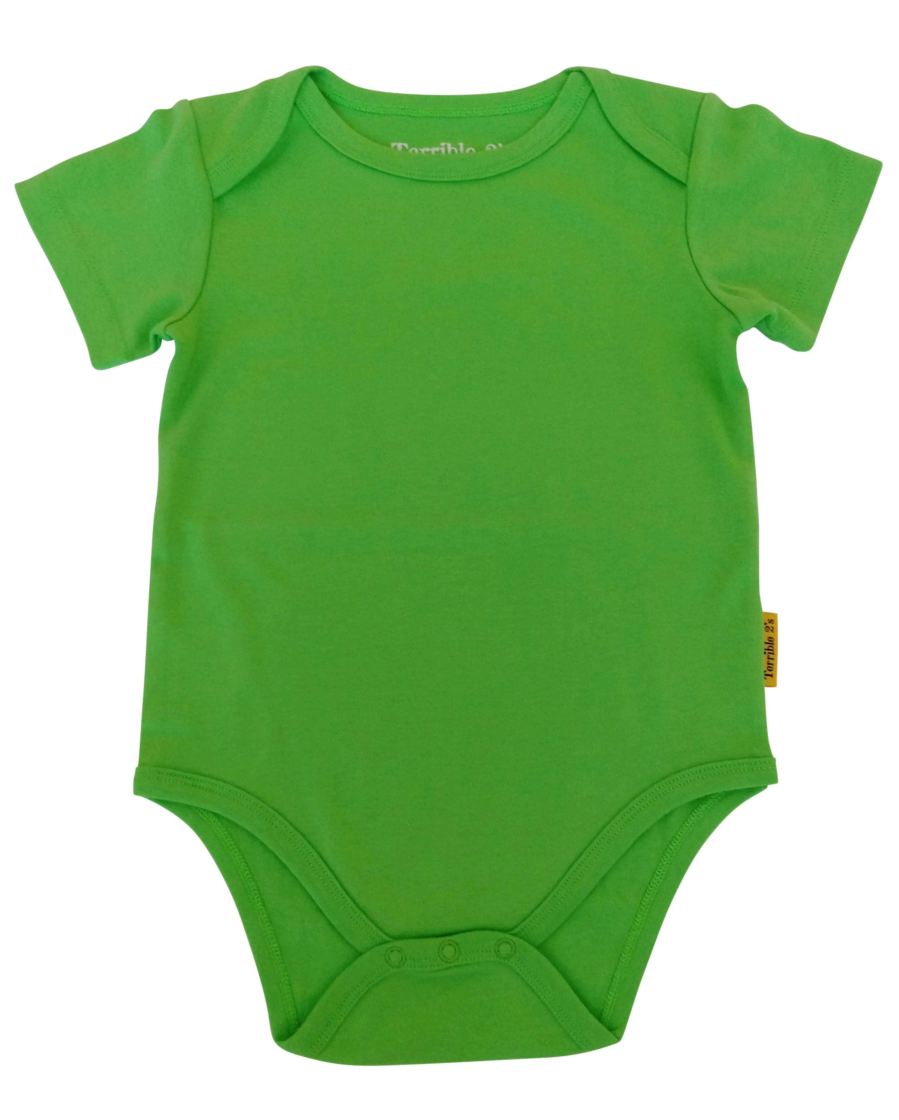 Toddler Unisex Short-Sleeve Bodysuit in Neon Green Color