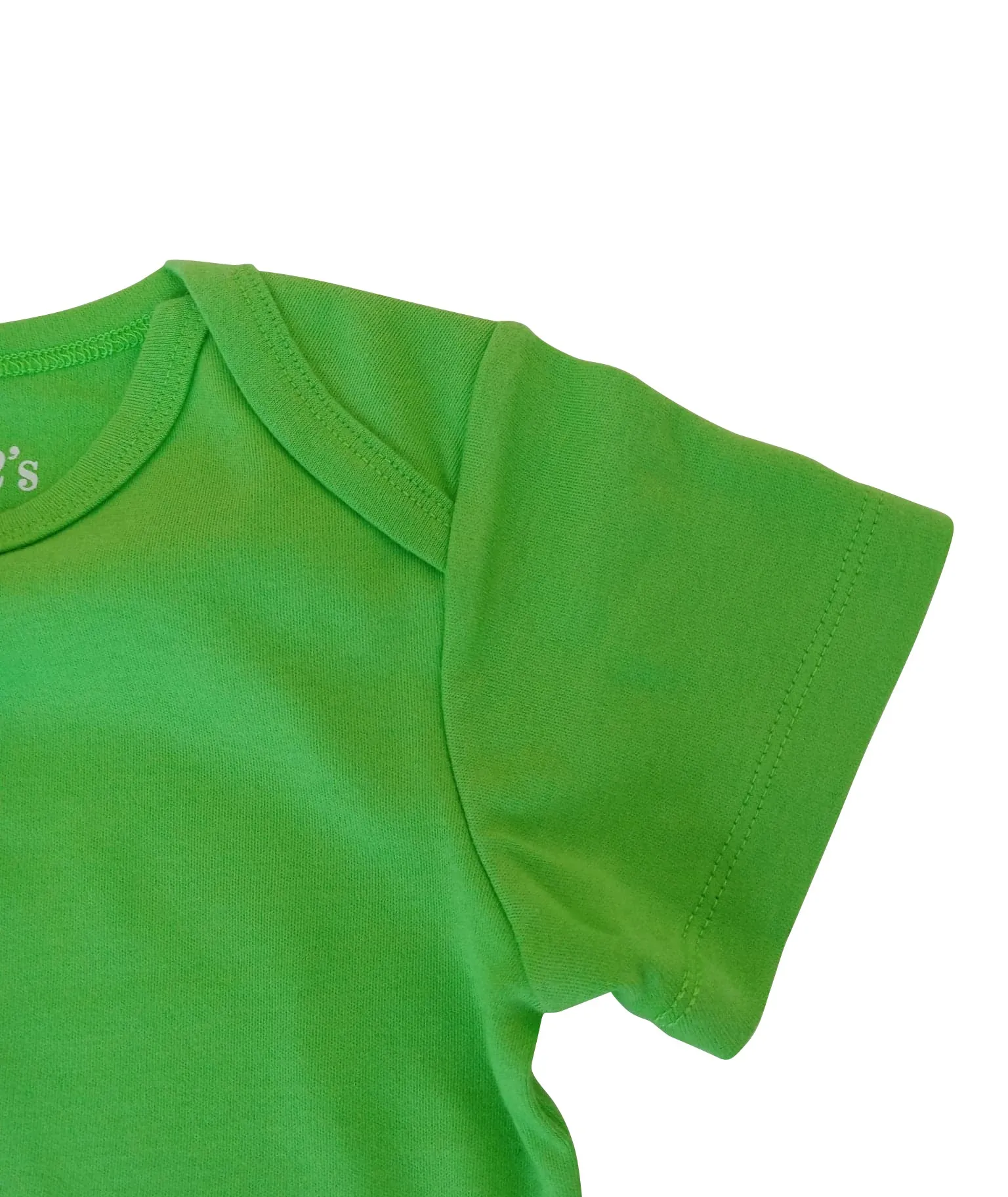 Toddler Unisex Short-Sleeve Bodysuit in Neon Green Color