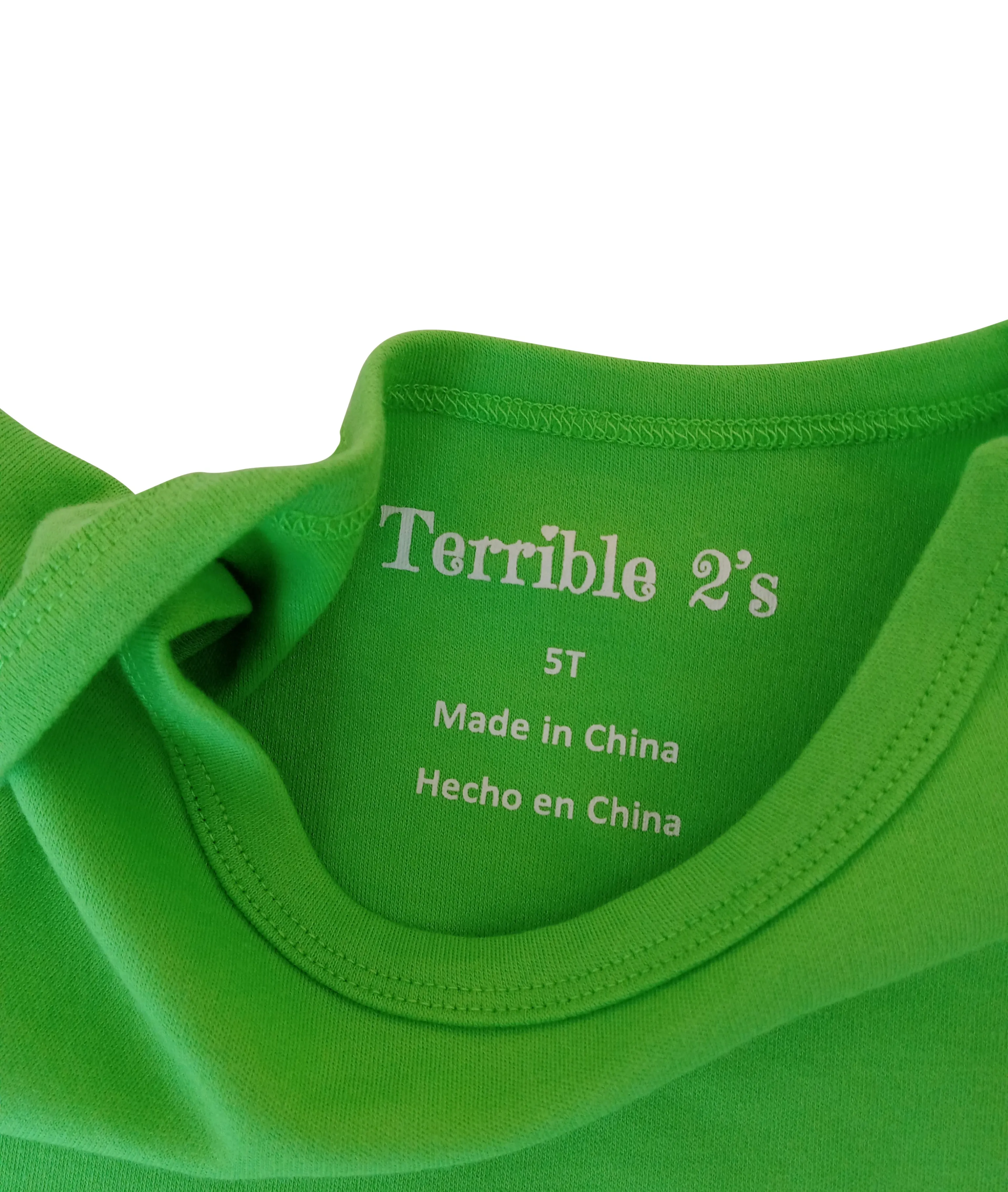 Toddler Unisex Short-Sleeve Bodysuit in Neon Green Color