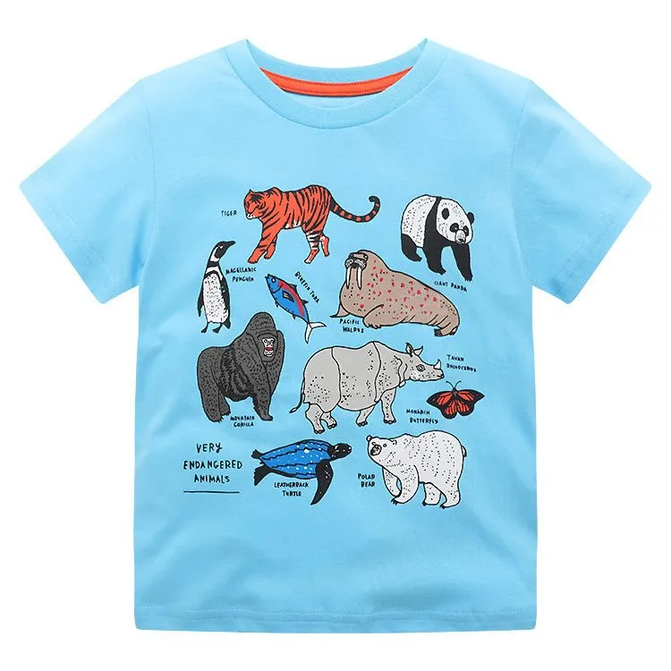 Toddler/Kid Boy Cartoon Designs T-shirt (9 Designs)