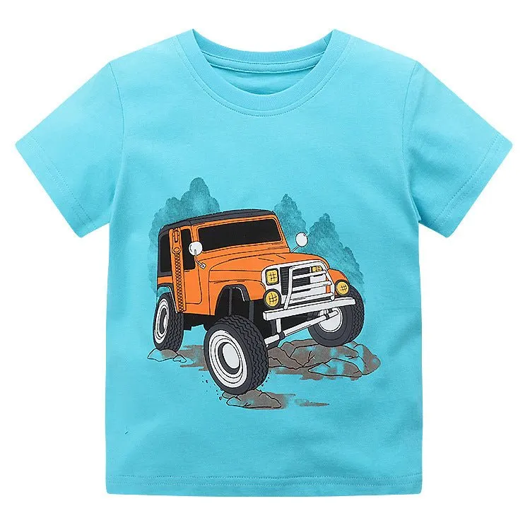 Toddler/Kid Boy Cartoon Designs T-shirt (9 Designs)