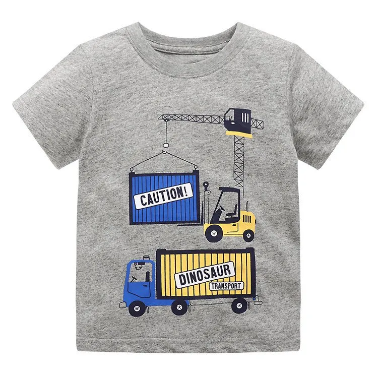 Toddler/Kid Boy Cartoon Designs T-shirt (9 Designs)