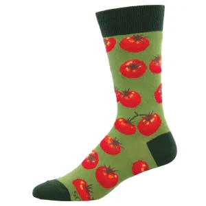 Toe-May-Toes (Green) Men's Crew Socks