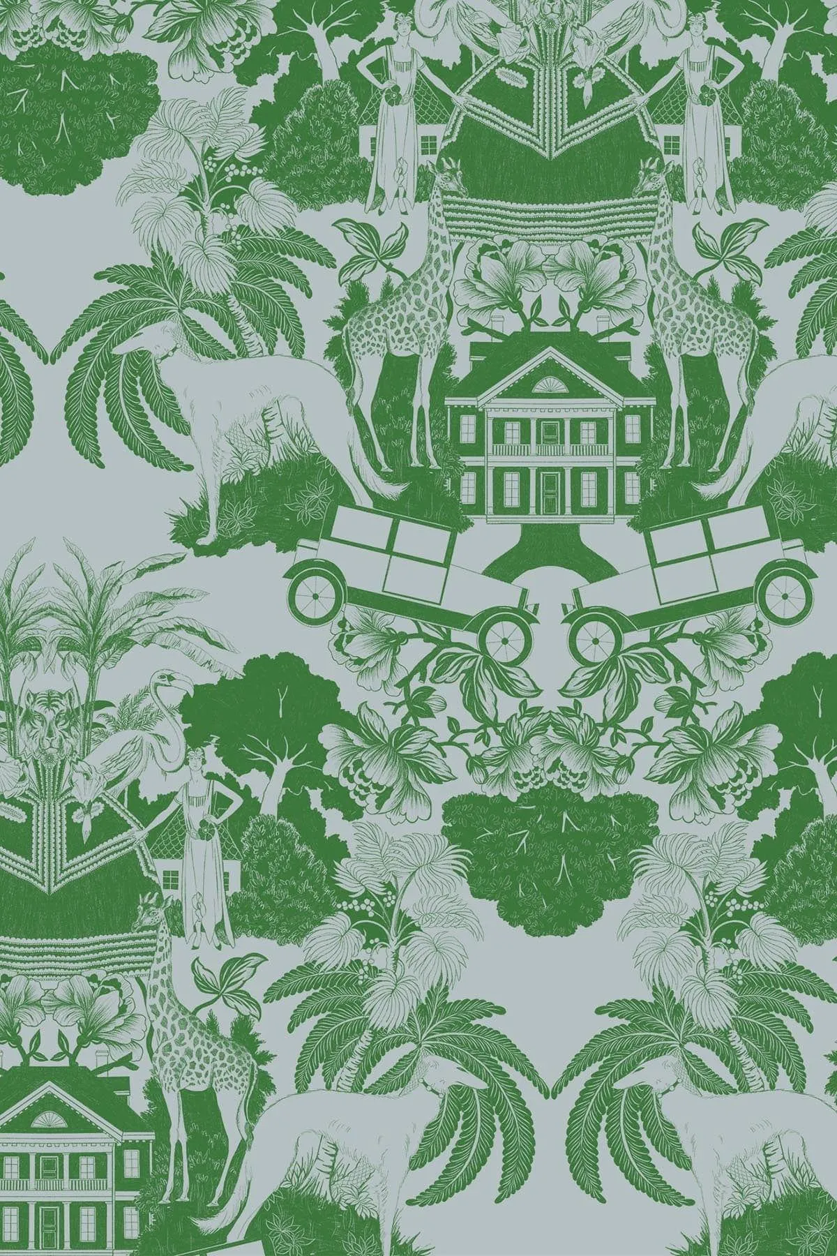 Toile de  Medallion Green