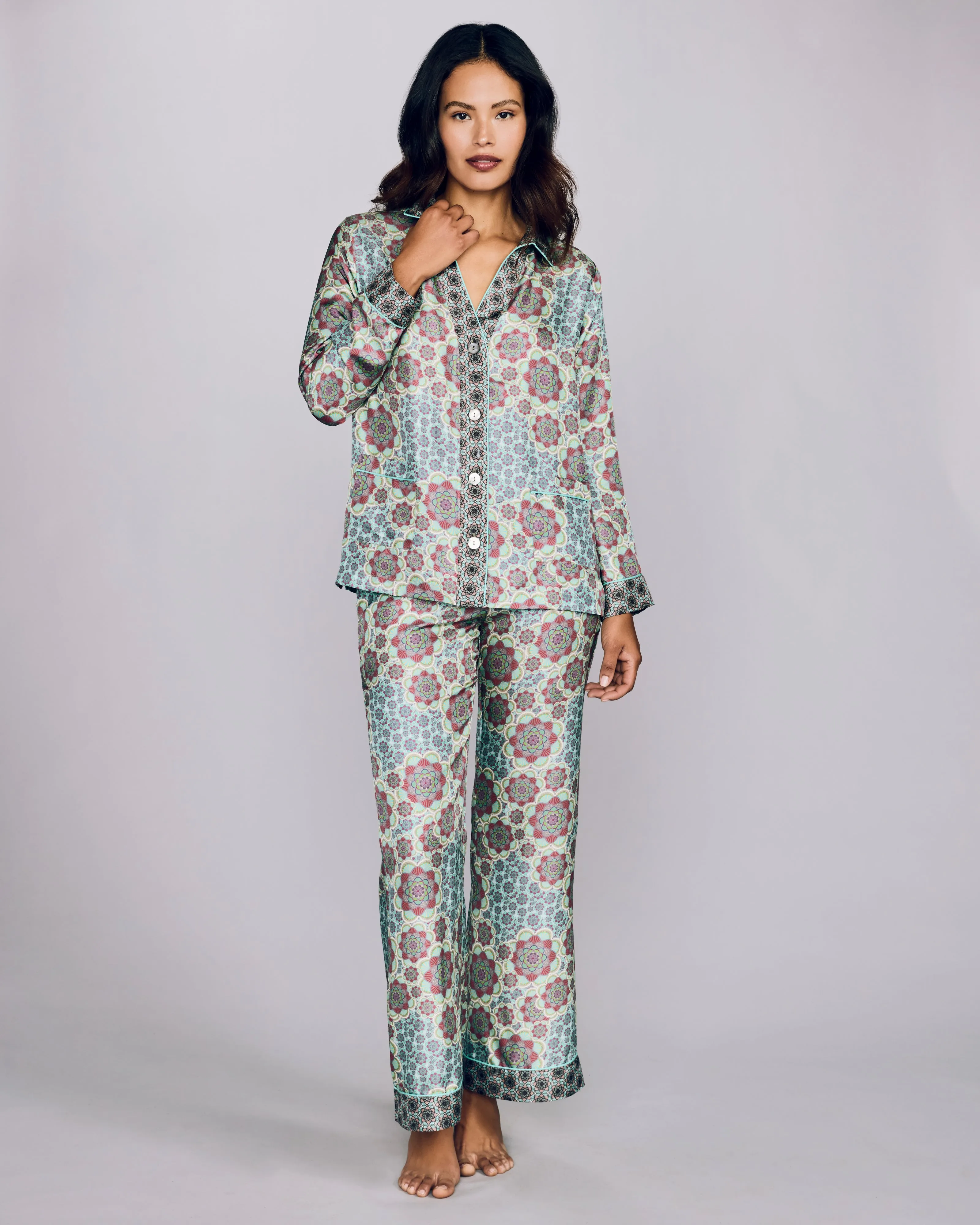 Tokyo Mozaicu Silk Pajama