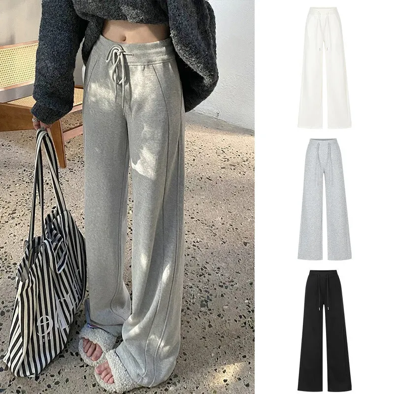 Toleet Black Friday Cyber Monday Christmas High Waist Mopping Pants Loose Wide Leg Pants Casual Sports Sweatpants 680