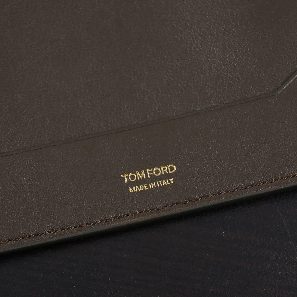 Tom Ford Passport Cover in Olive Leather