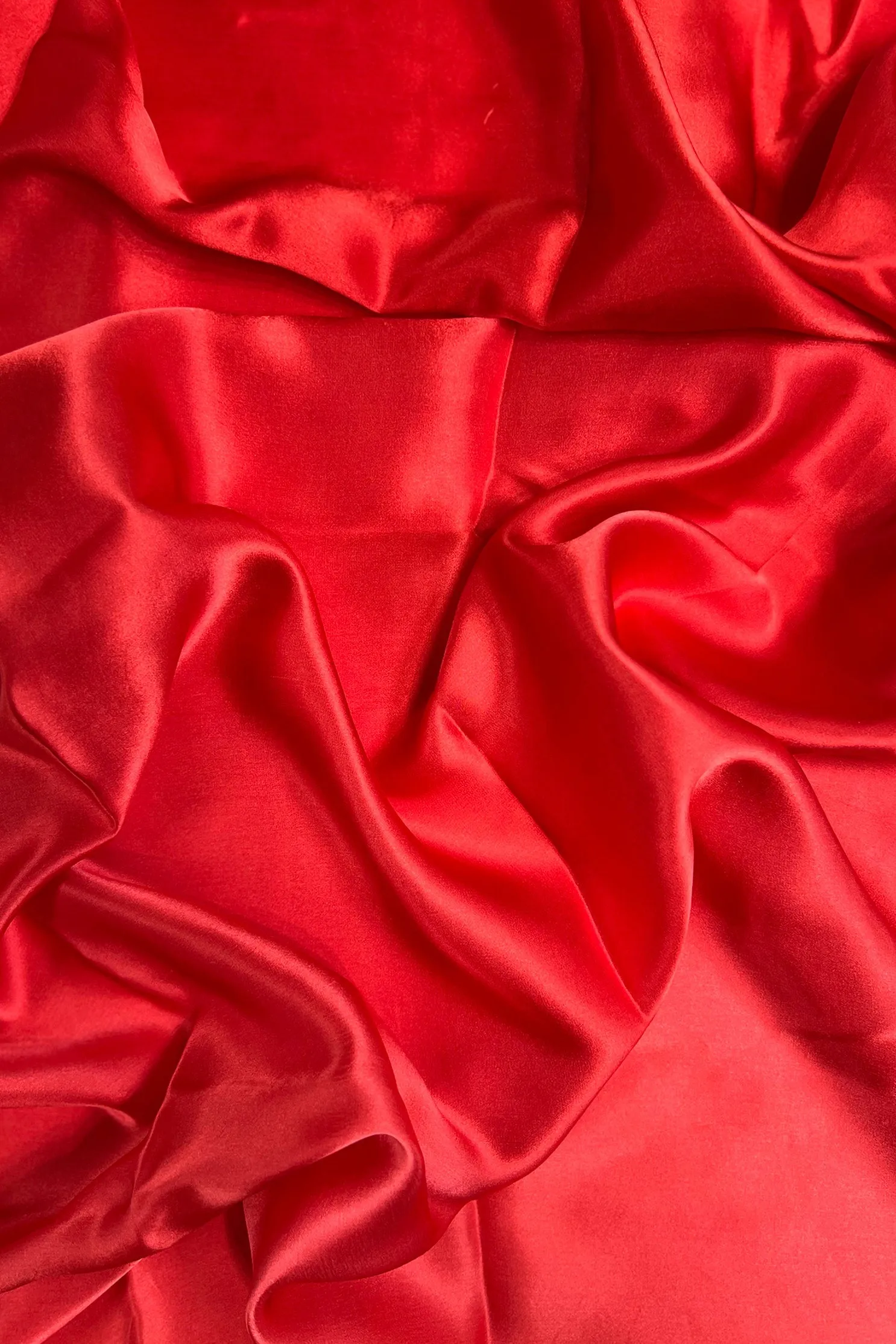 Tomato Red/Cayenne Satin Crepe