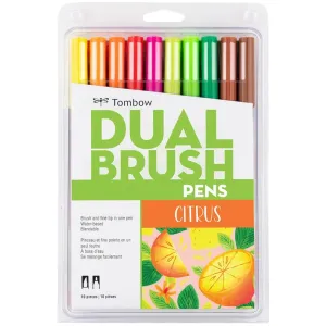 Tombow Dual Brush Pen Set 10pk Citrus