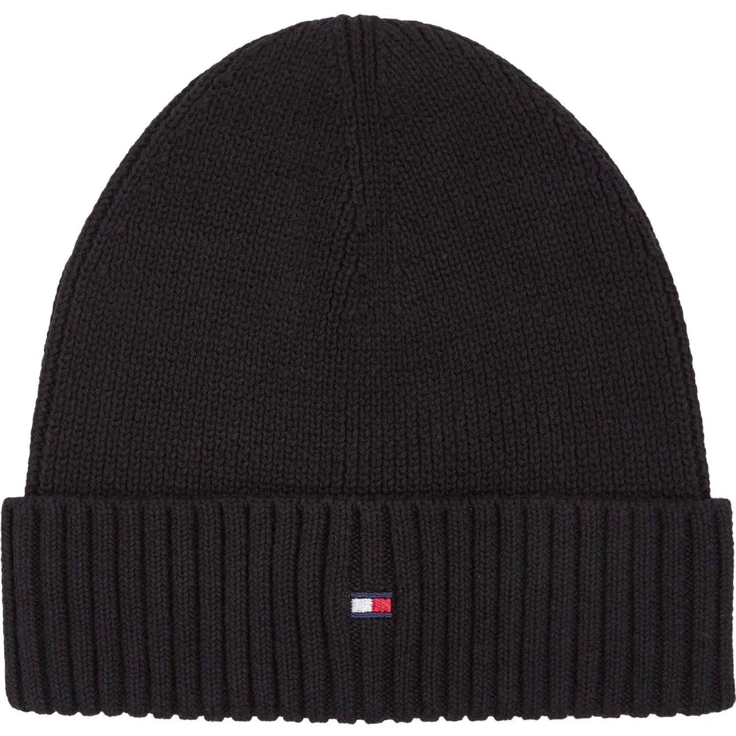 Tommy Hilfiger Black Small Flag Beanie