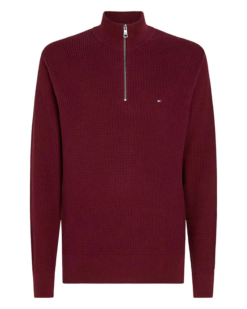 Tommy Hilfiger Structure Zip Mock Neck