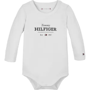 Tommy Hilfiger White Monotype Logo Body Ls