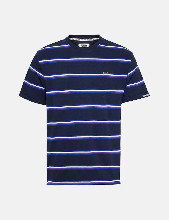 Tommy Jeans Retro Stripe T-Shirt - Black Iris