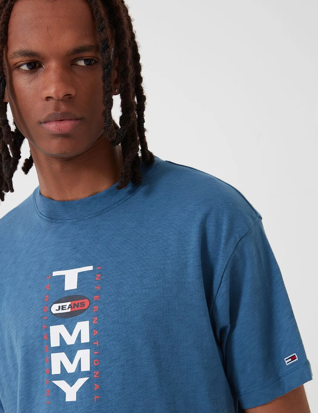 Tommy Jeans Vertical Back Logo T-Shirt - Audacious Blue