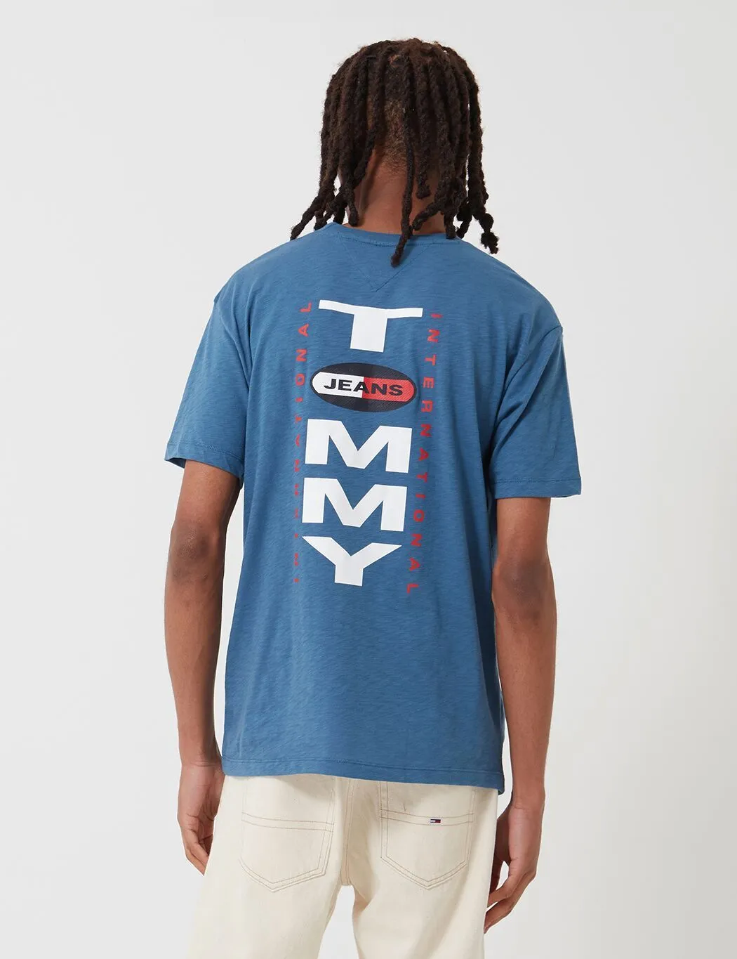 Tommy Jeans Vertical Back Logo T-Shirt - Audacious Blue