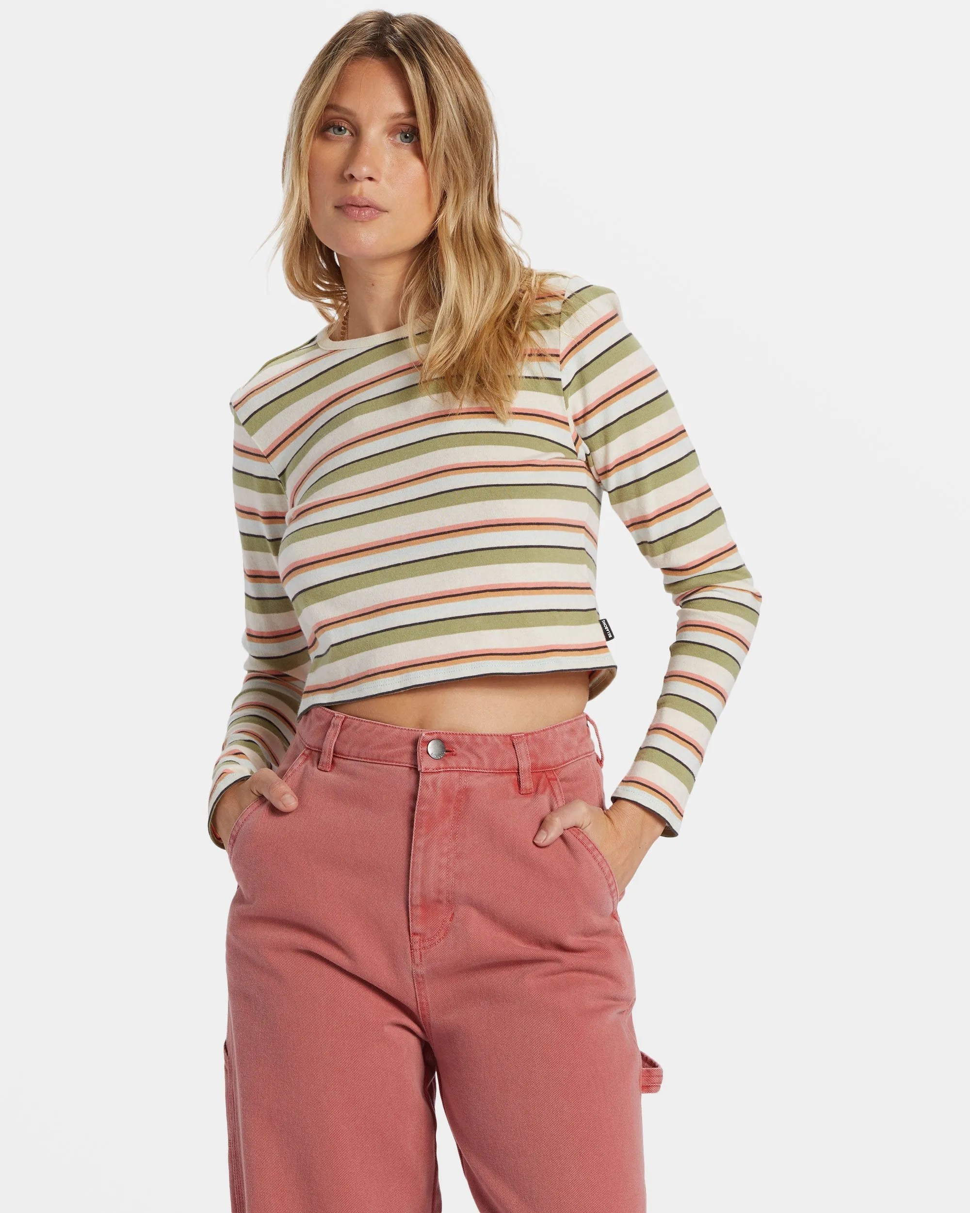 Tommy Stripe Long Sleeve Top - Weeping Willow