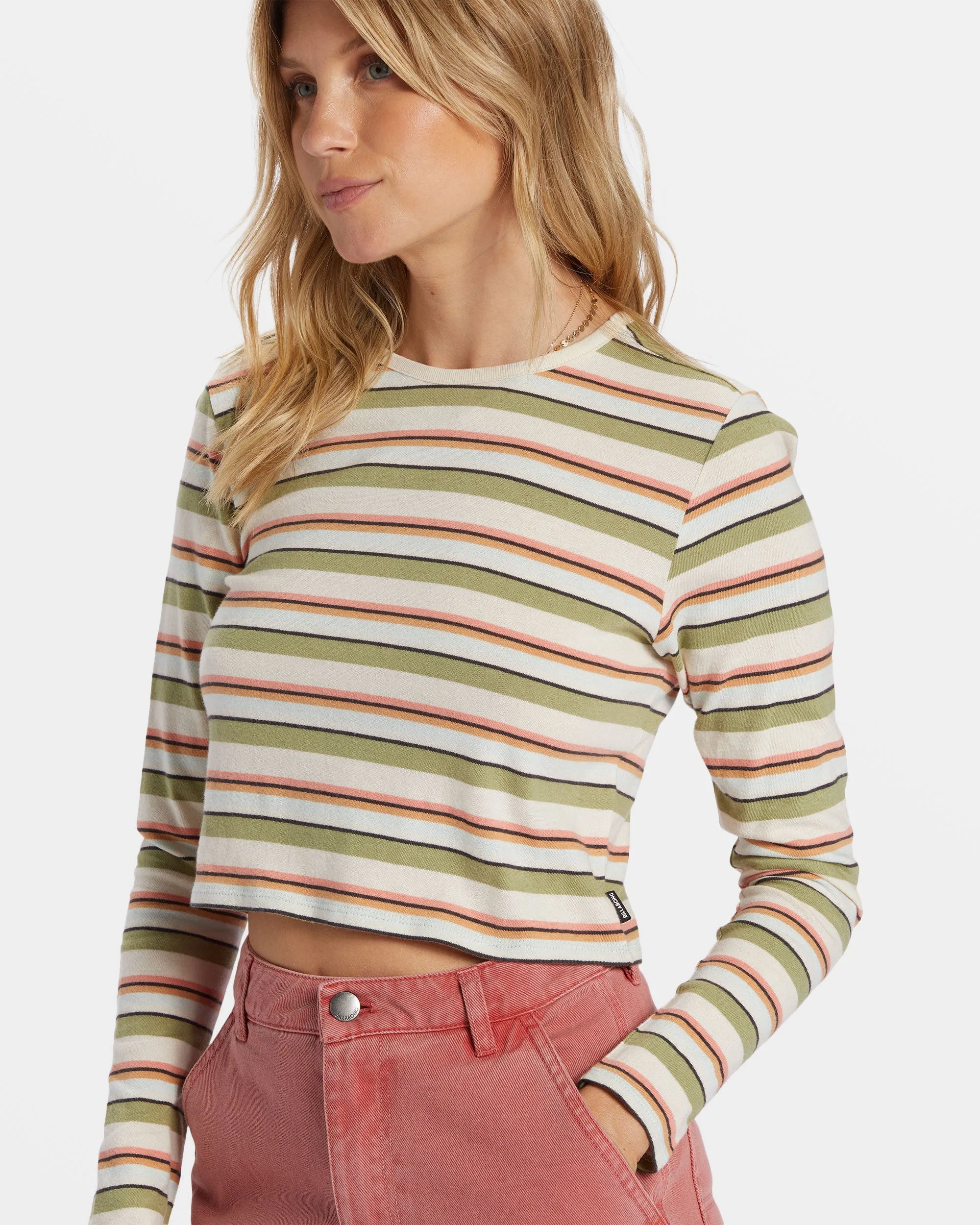 Tommy Stripe Long Sleeve Top - Weeping Willow