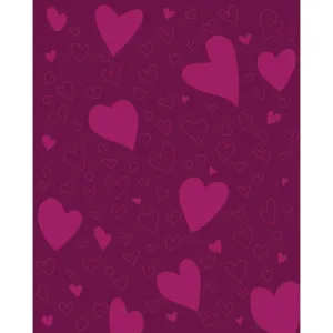 Tonal Hearts Printed Backdrop