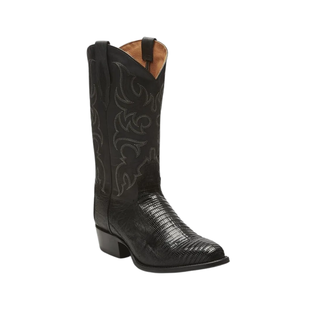 Tony Lama Men's Nacogdoches Black Lizard Skin Cowboy Boots