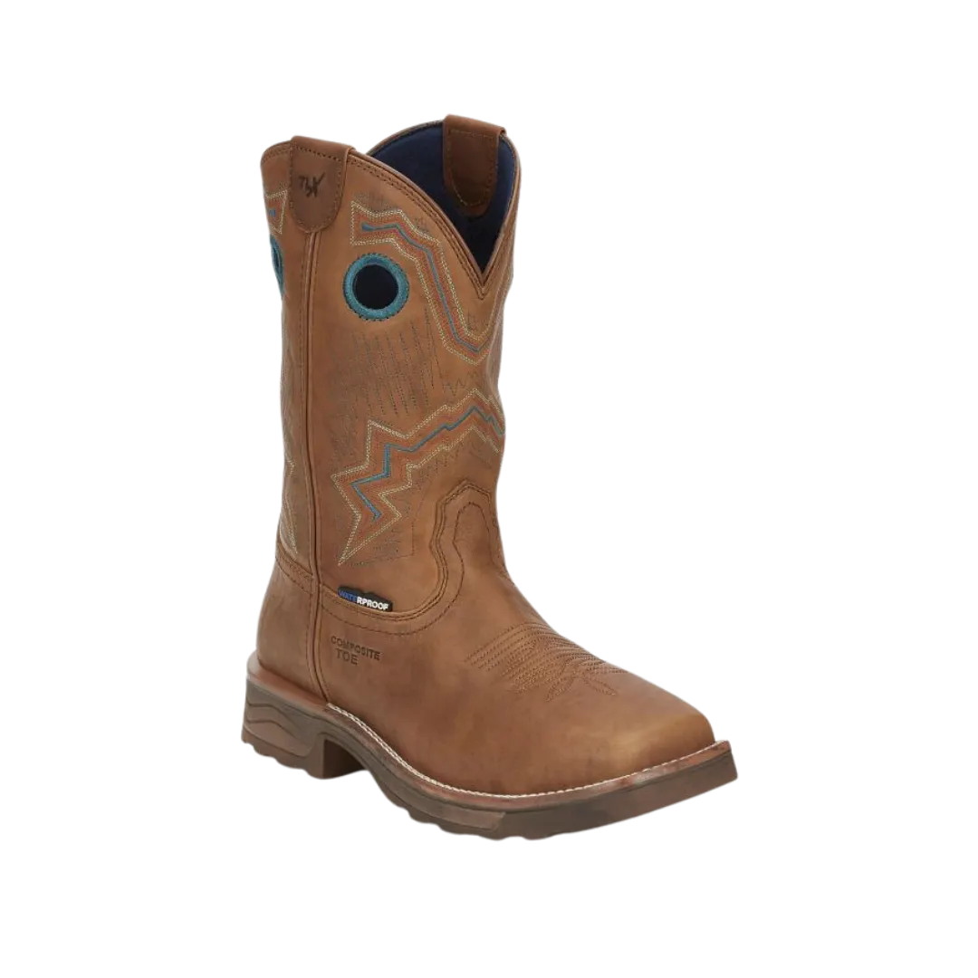 Tony Lama Women's Lumen 10 Composite Toe Waterproof Golden Oak Boots