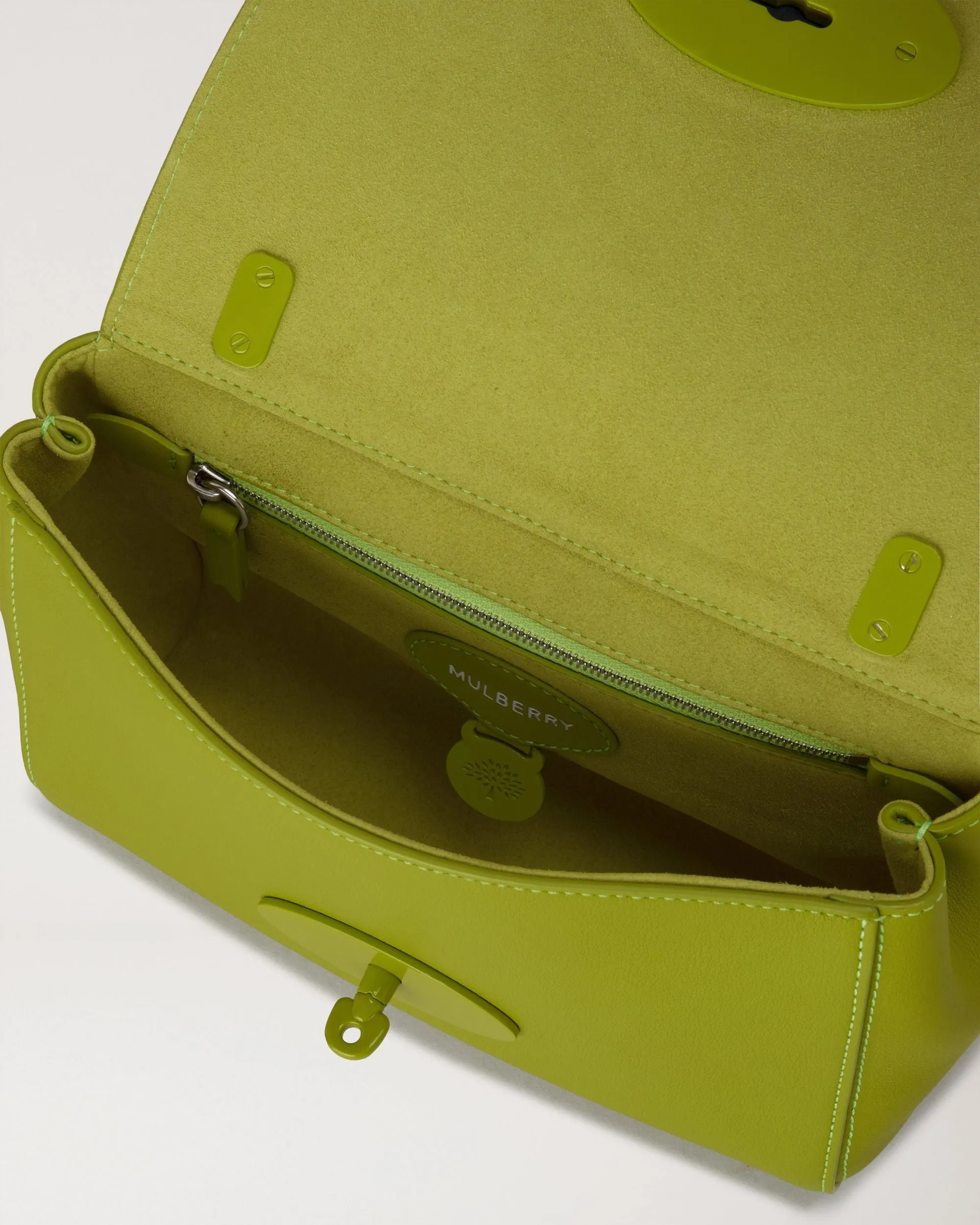 Top Handle Lily Micro Classic Grain (Acid Green)