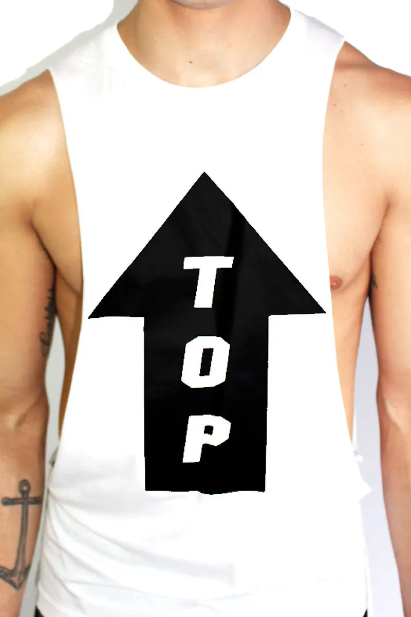 Top Low Arm Tank-White