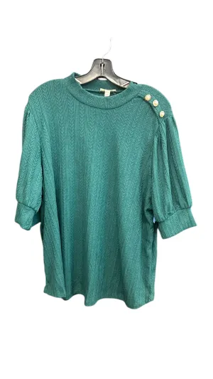 Top Short Sleeve By Clothes Mentor In Green, Size: 2x