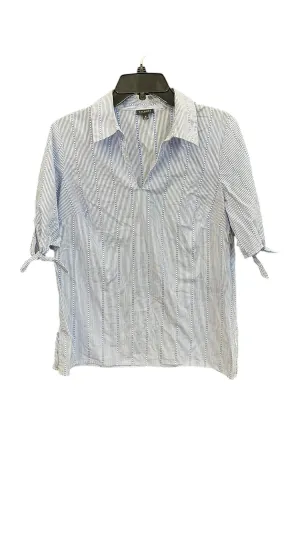 Top Short Sleeve By Talbots In Striped Pattern, Size: M