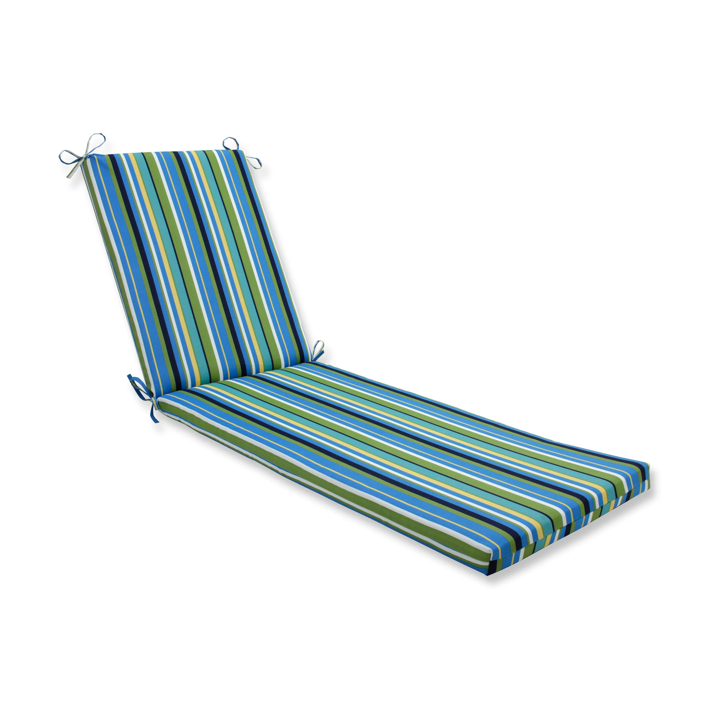 Topanga Stripe Lagoon Chaise Lounge Cushion 80X23X3