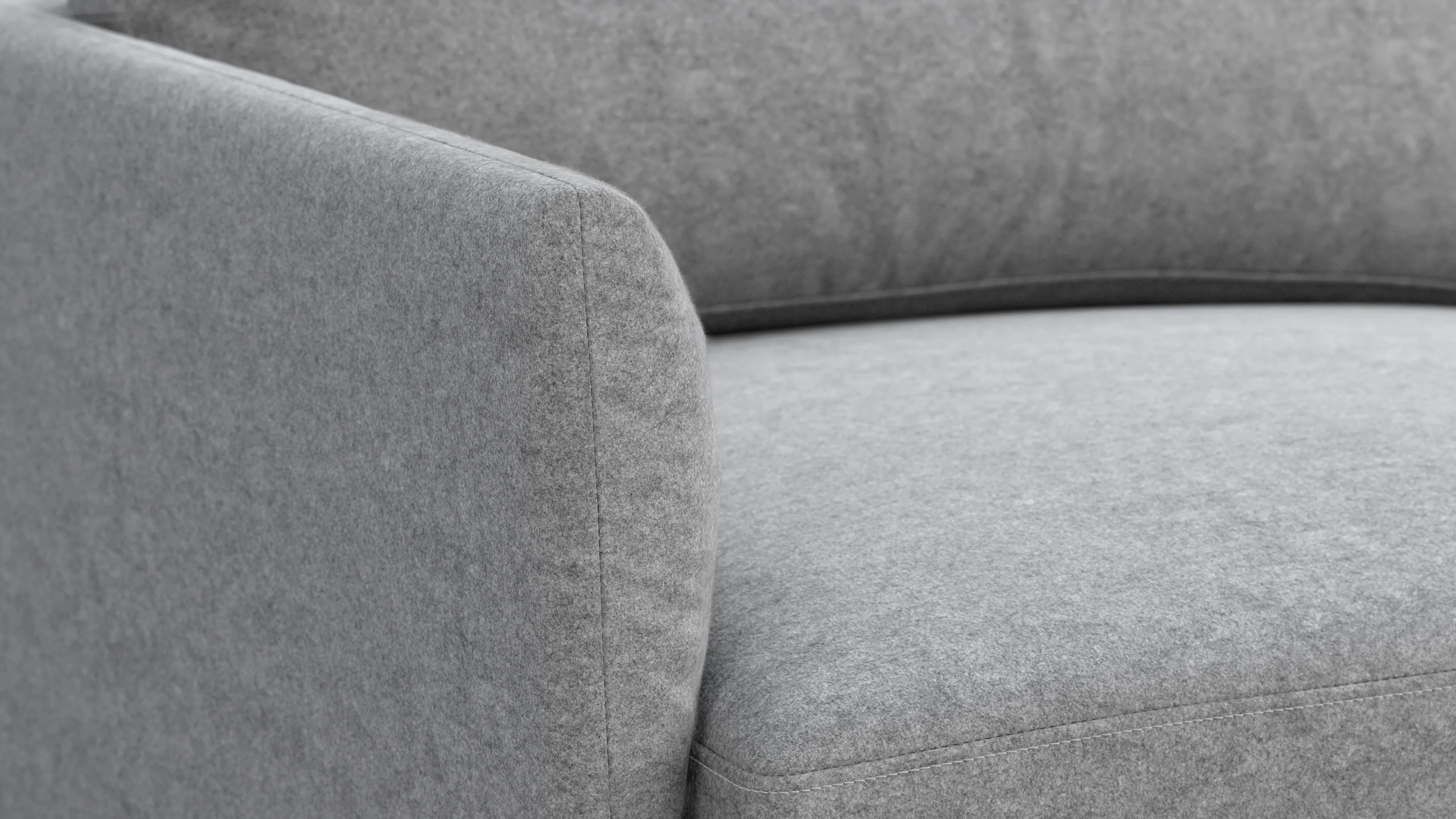 Toriko - Toriko Two Seater Sofa, Light Gray Wool