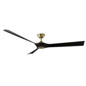 Torque 70" Ceiling Fan in Soft Brass & Matte Black