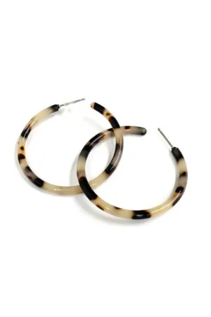 Tortoise Hoops | Beige