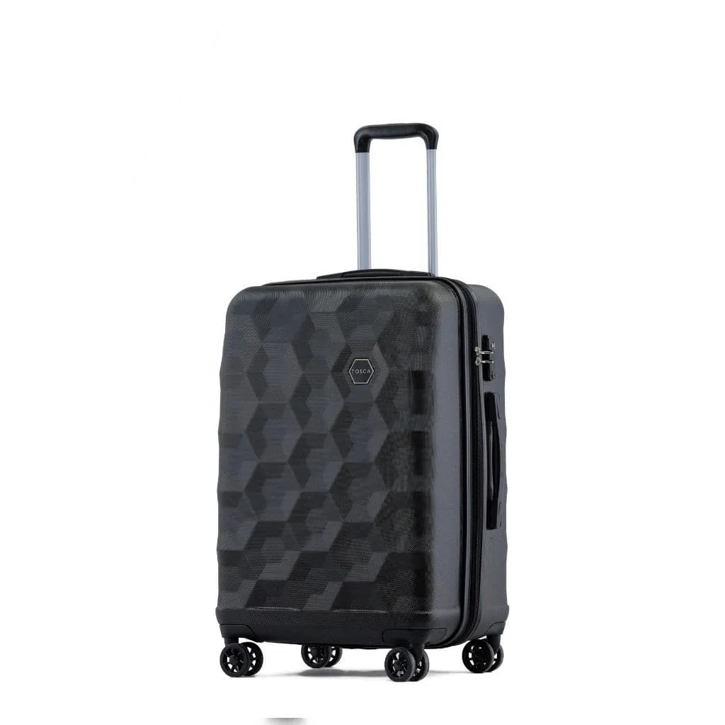 Tosca Bahamas 3 Piece Hardsided Suitcase Set - Black