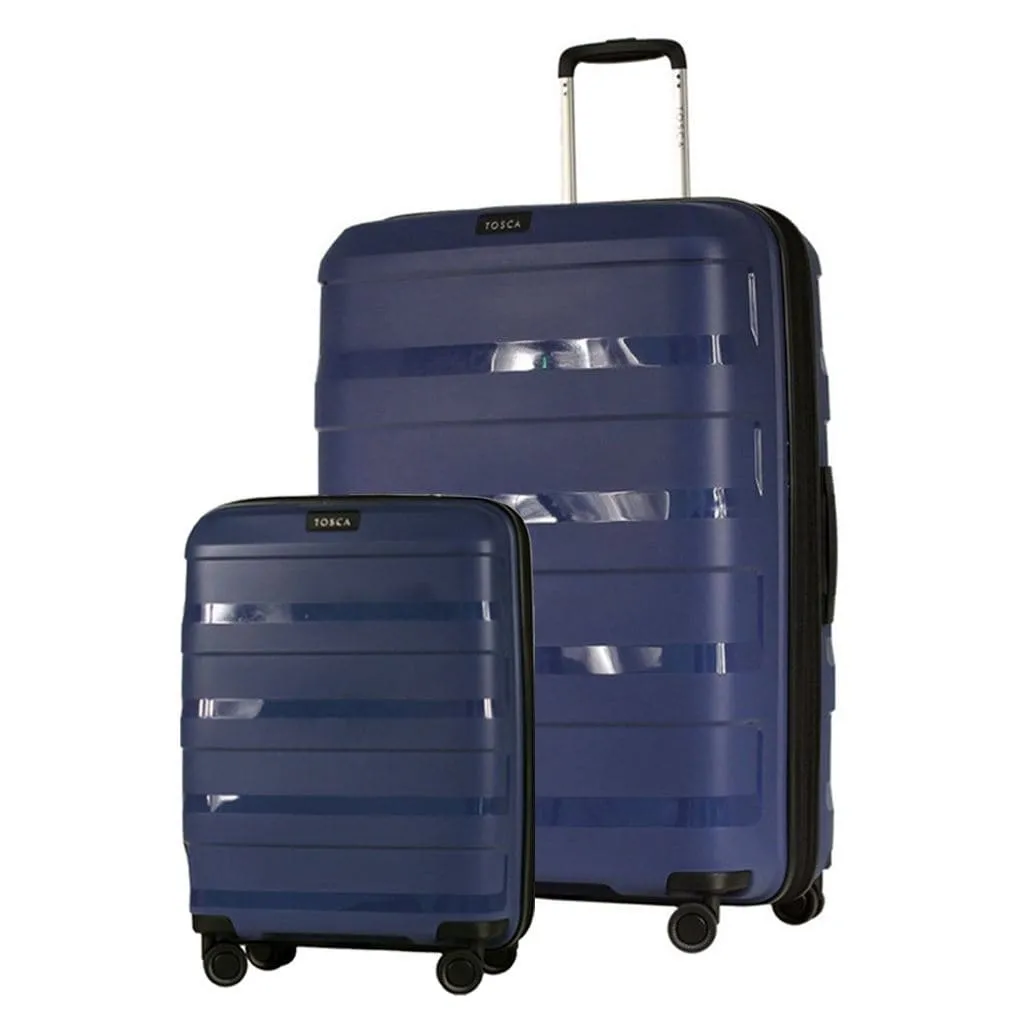 Tosca Comet 2 Piece Carry On & Large Hardsided Suitcase Duo - Blue