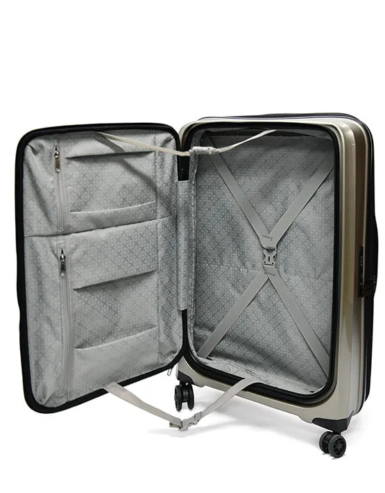 Tosca - Space X 25in Medium dual opening Suitcase - Champagne