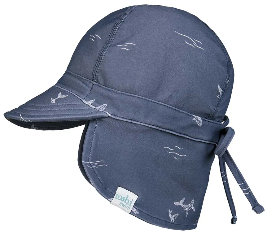 Toshi Swim Baby Flap Cap Classic Whales