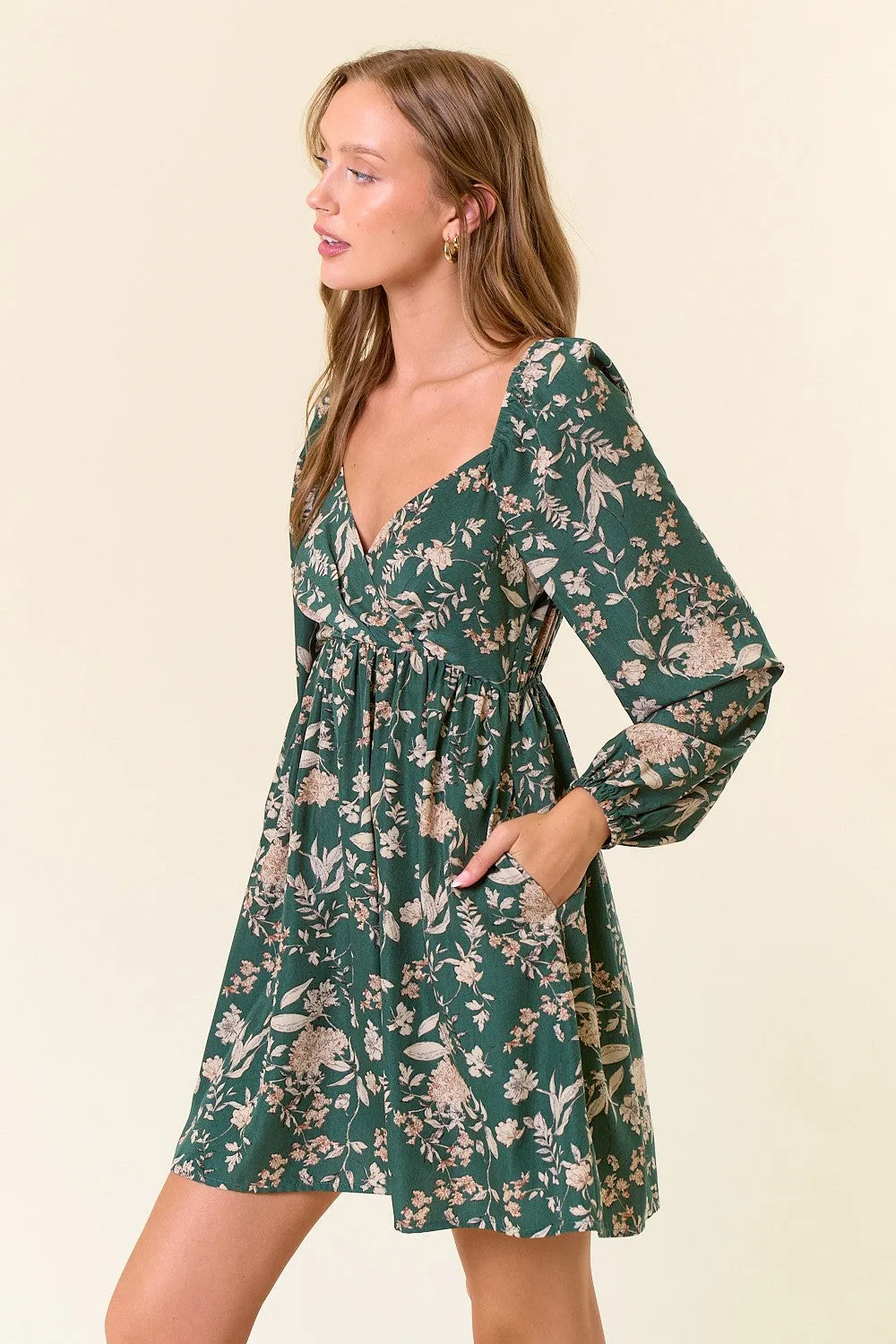 Tossing Petals Floral Mini Dress